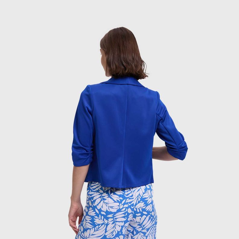 Blazer Mujer Tope Ruedo En Punta Azul Fashion's Park-2