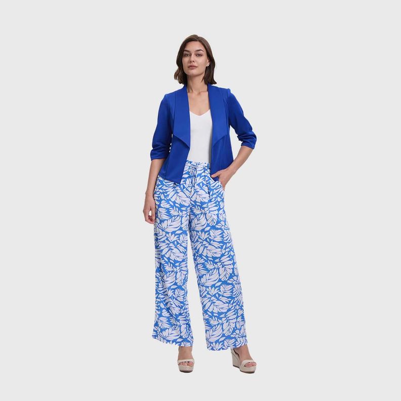 Blazer Mujer Tope Ruedo En Punta Azul Fashion's Park-3