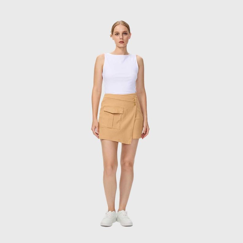 Short Mujer Estilo Falda Camel Fashion's Park-3