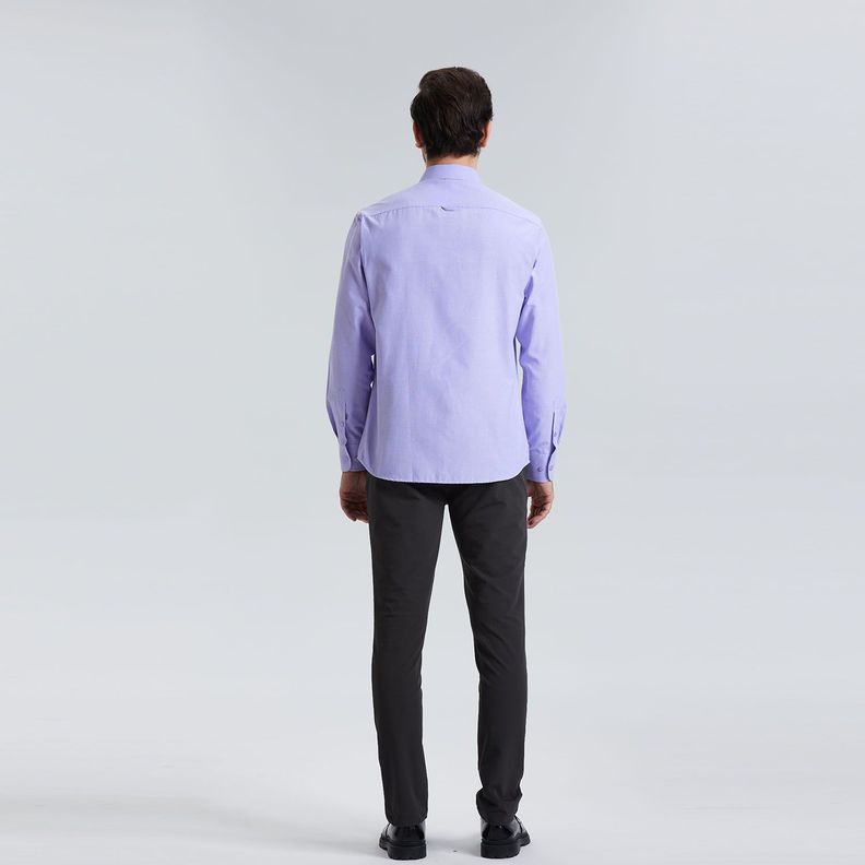 Camisa Oxford Lila Hombre-2