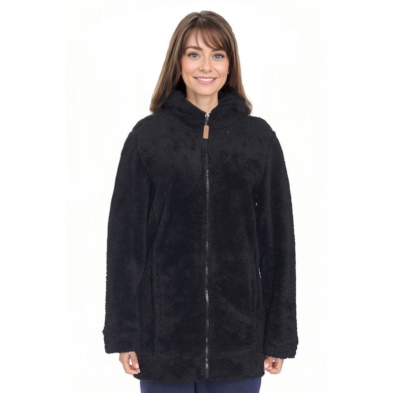 Polar Mujer Peludo Negro-0