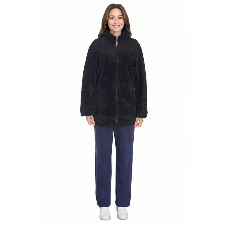 Polar Mujer Peludo Negro-2