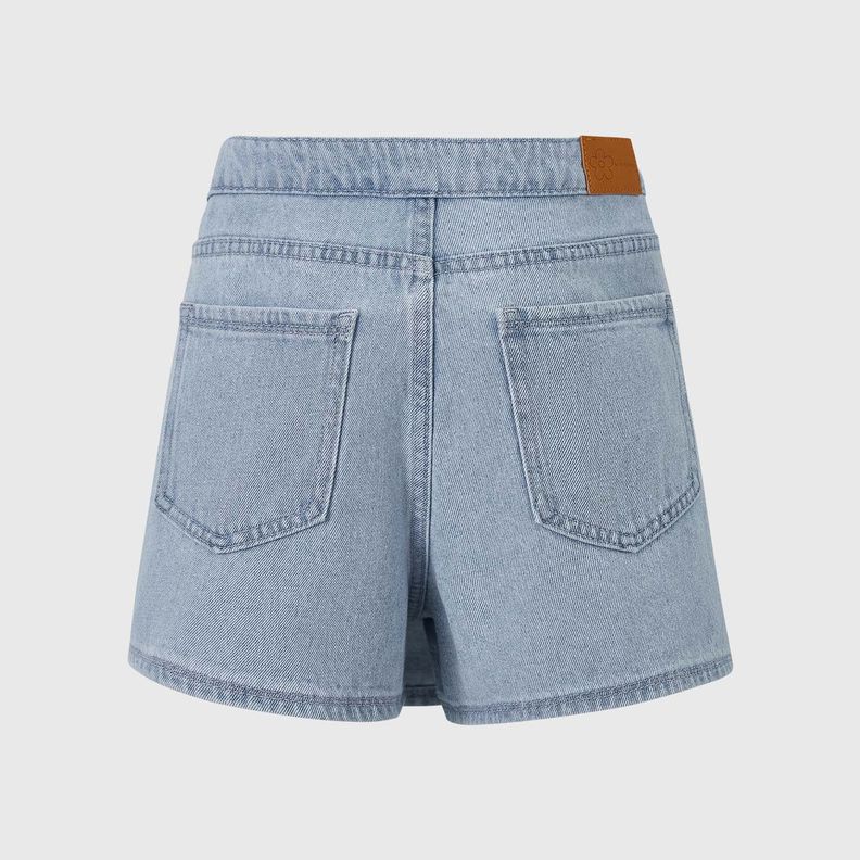 Falda Niña Short Denim Celeste Fashions Park-1