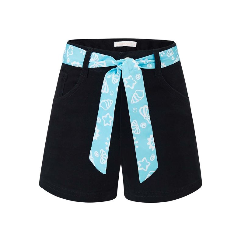 Short Niña Gabardina Color Negro Fashions Park-0