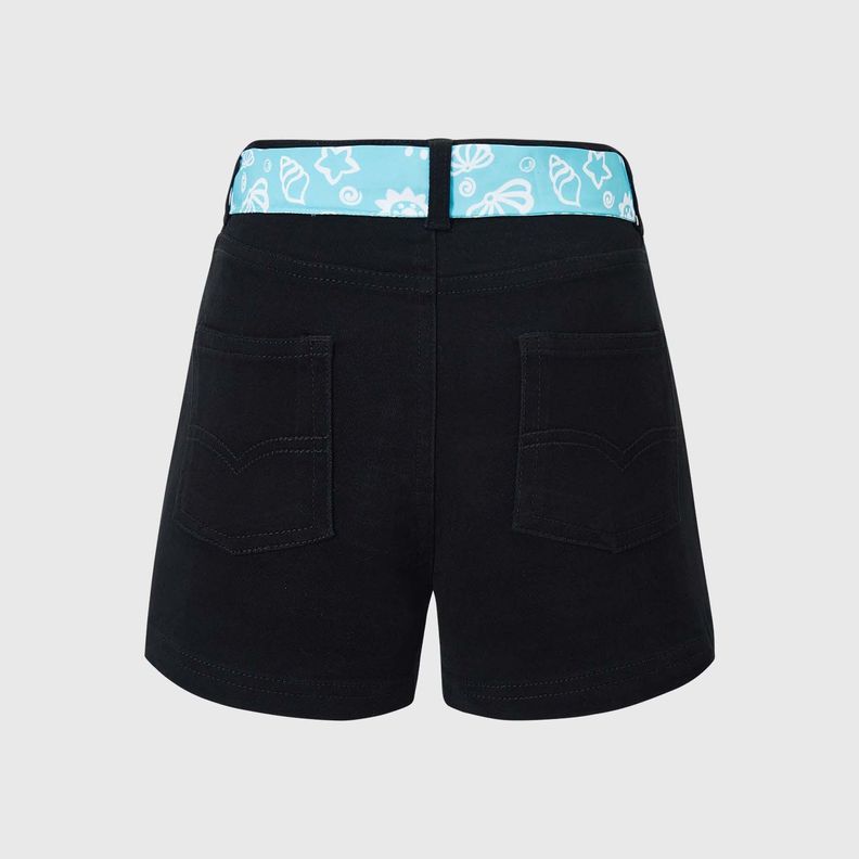 Short Niña Gabardina Color Negro Fashions Park-1