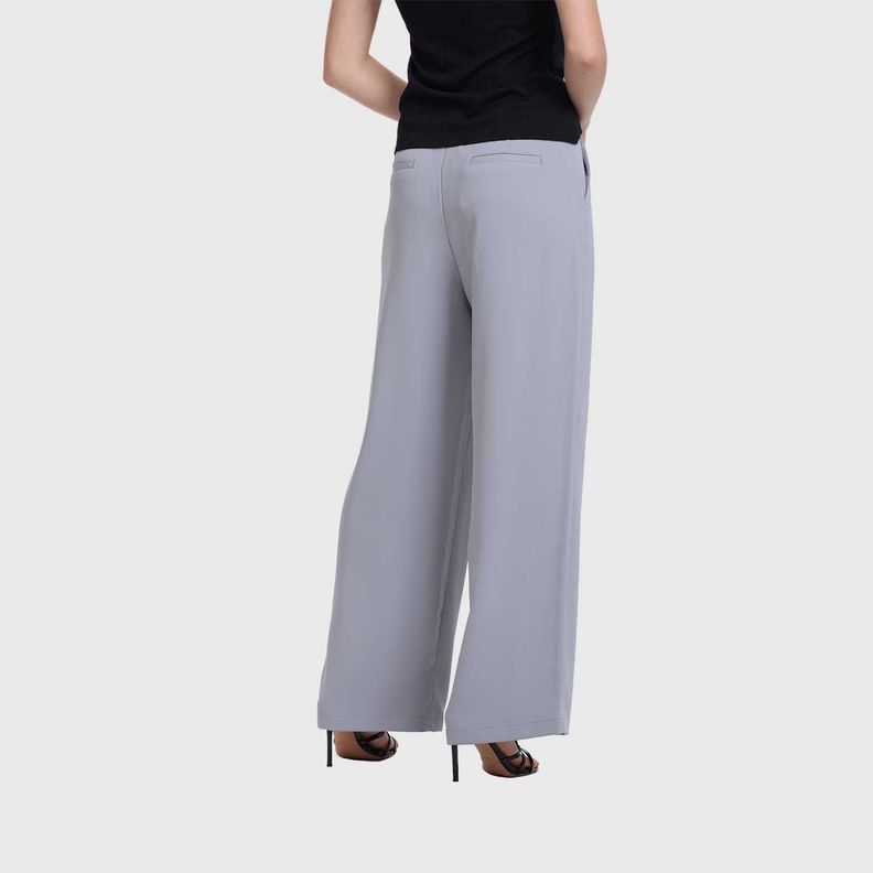 Pantalón Mujer Sastrero Calce Recto Gris Fashion's Park-2
