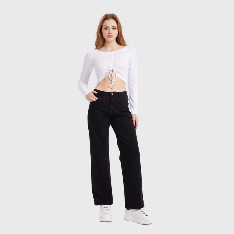 Jeans Mujer Wide Leg Sofía Negro-3