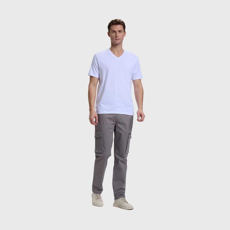 Polera Hombre Casual Básica Blanco Fashion's Park-3