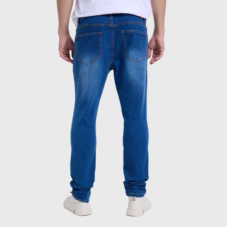 Jeans Hombre Skinny Rotura Azul-2