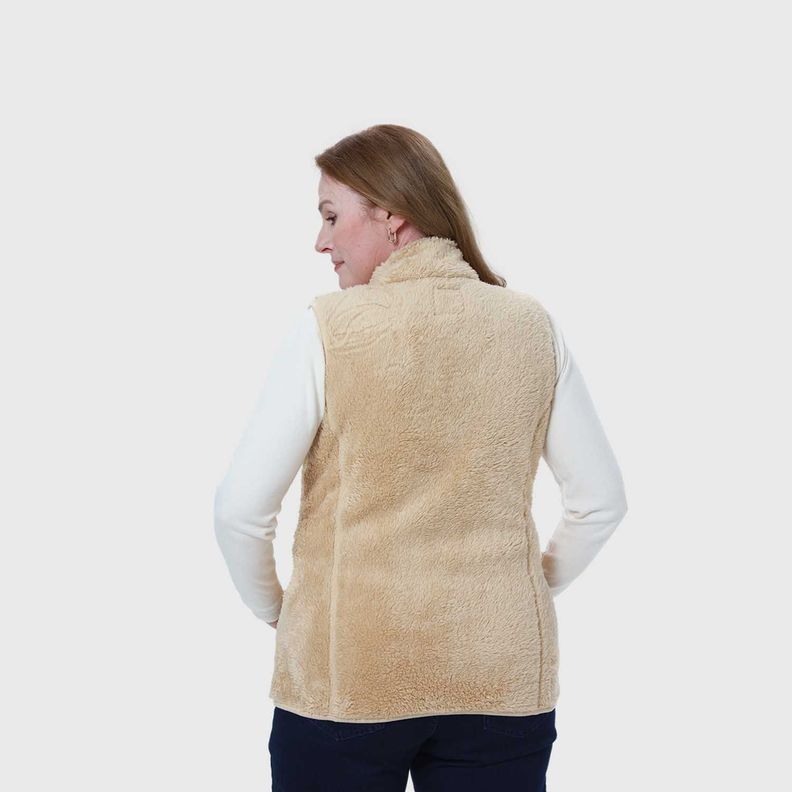 Polar Mujer Estilo Montgomery Peludo Beige Fashion's Park-2
