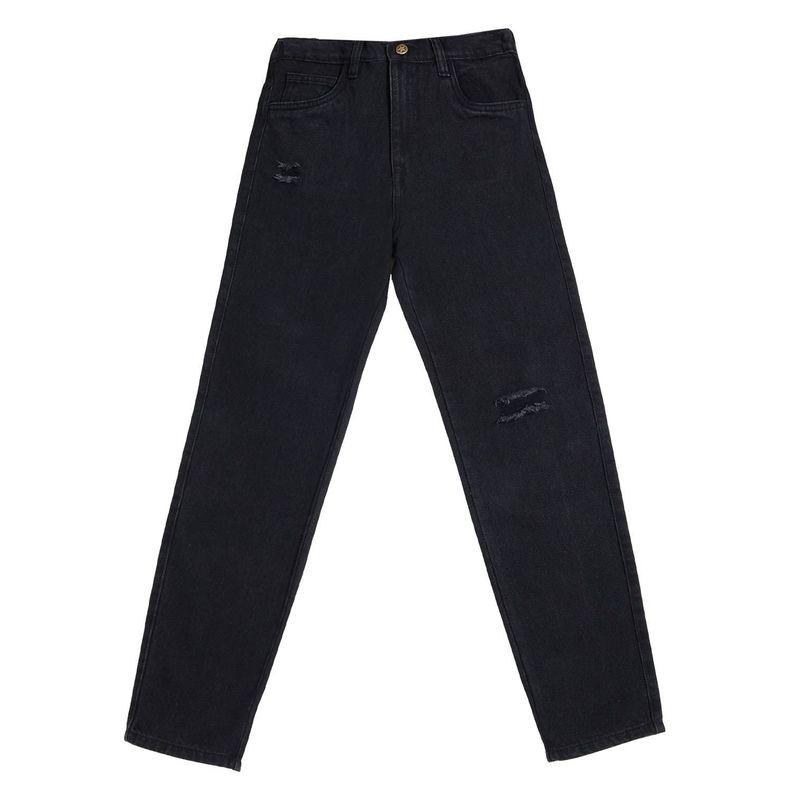 Jeans Mom Grafitty Negro Niñas Fashion'S Park-0