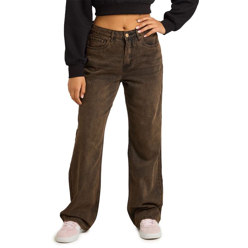 Jeans Mujer Baggy Holgado Negro Fashion's Park-0