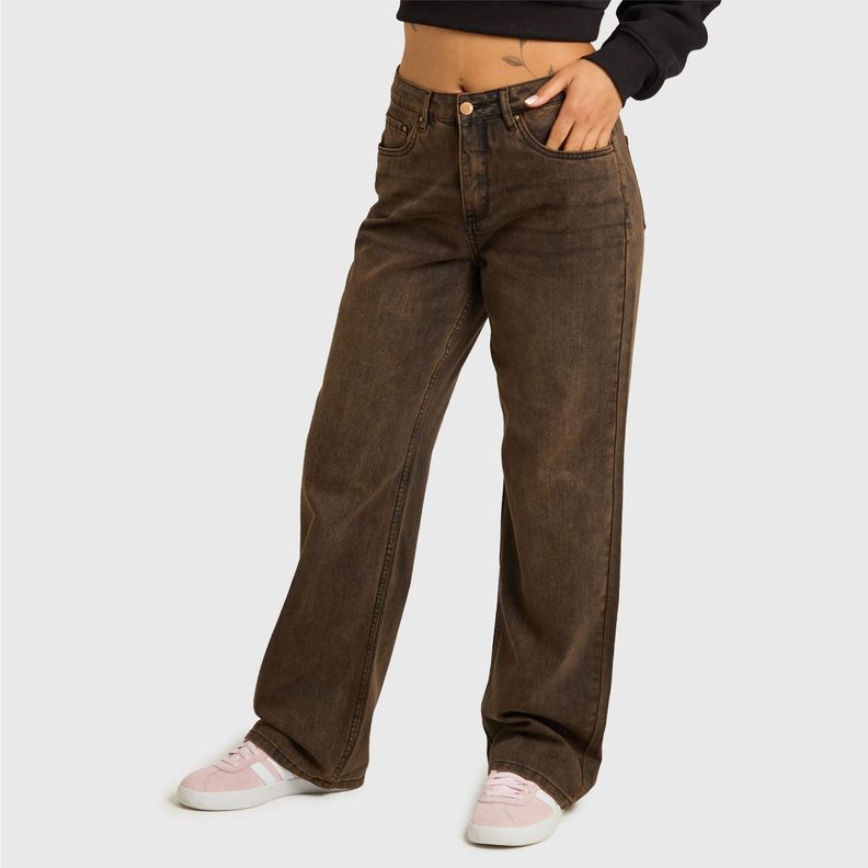Jeans Mujer Baggy Holgado Negro Fashion's Park-1