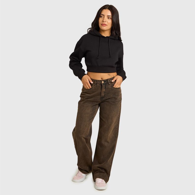 Jeans Mujer Baggy Holgado Negro Fashion's Park-3
