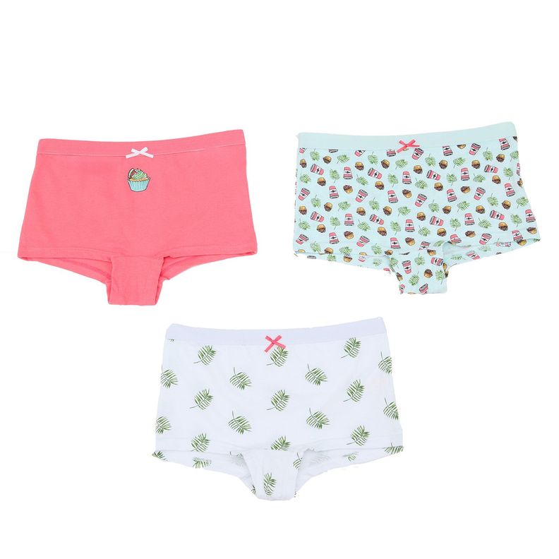 Calzón Niña Tripack Pantaleta Rosado-0