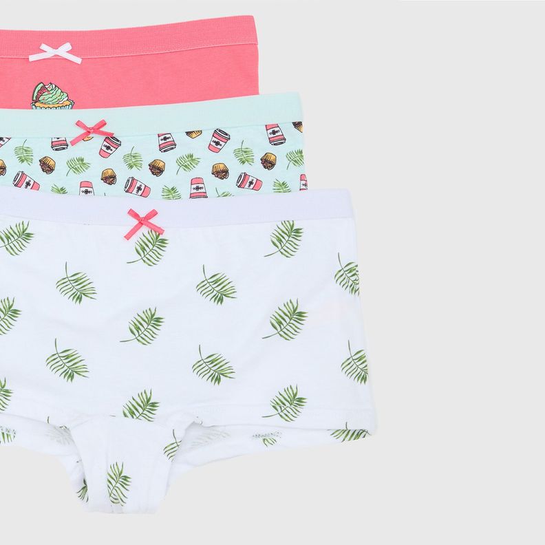 Calzón Niña Tripack Pantaleta Rosado-1
