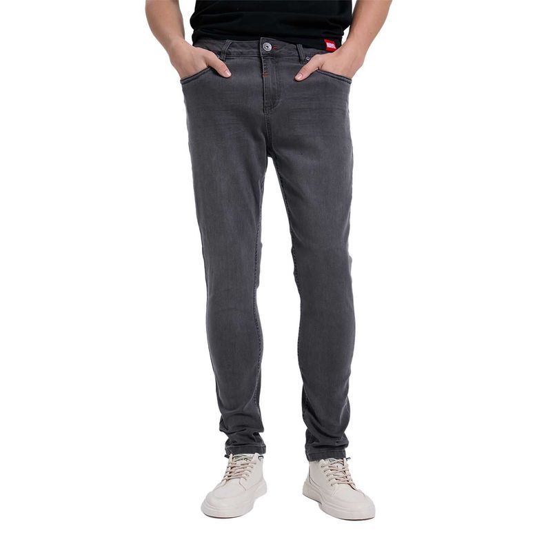 Jeans Hombre Skinny 101 Gris Oscuro Fashion's Park-0
