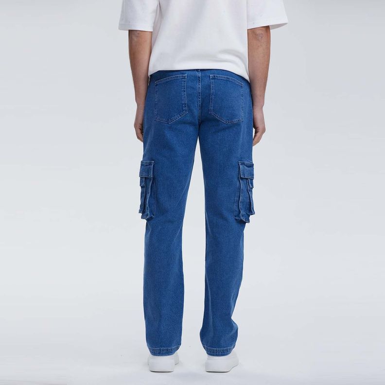 Jeans Hombre Recto Cargo Moda Azul Claro Fashion´s Park-2