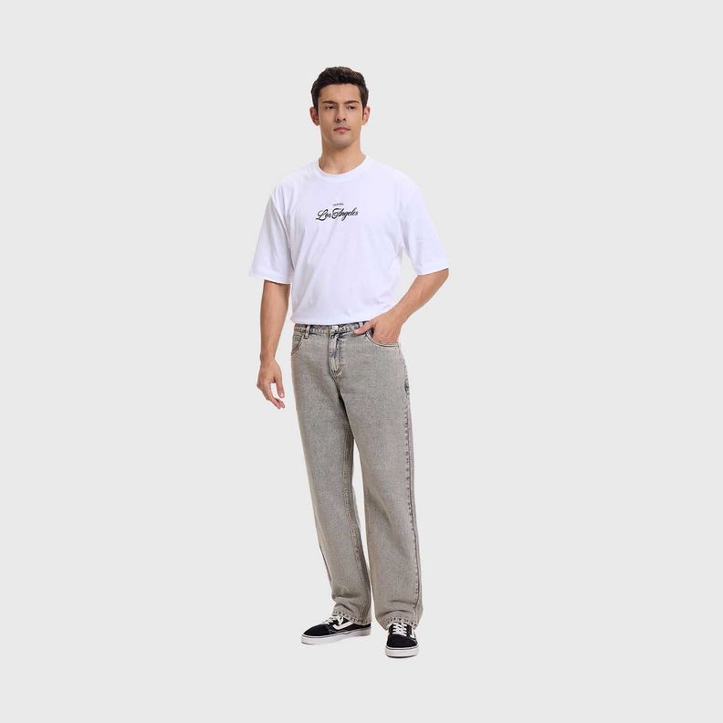 Jeans Hombre Slim Retro Wash Gris Fashion's Park-3
