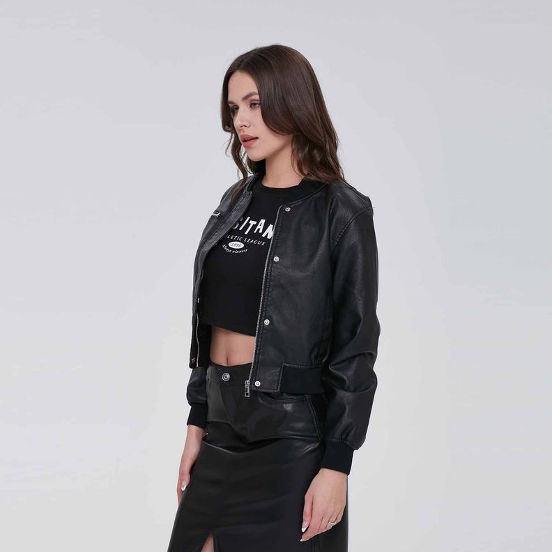 Chaqueta Mujer Bomber Negro Iii Fashion´s Park-2