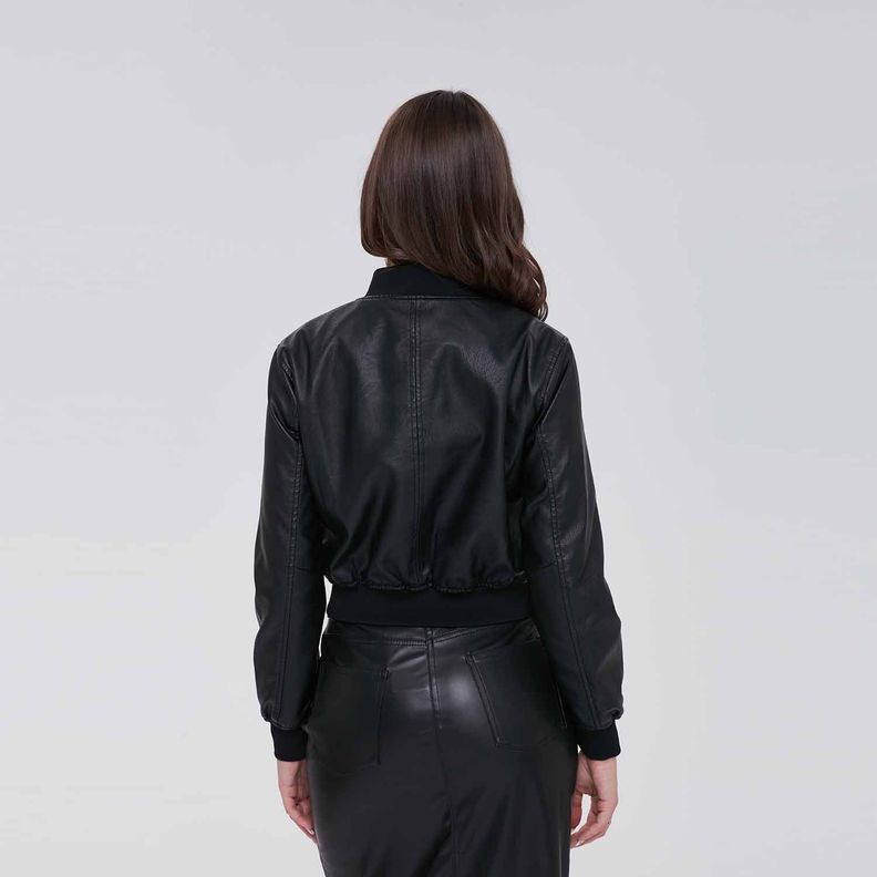 Chaqueta Mujer Bomber Negro Iii Fashion´s Park-4