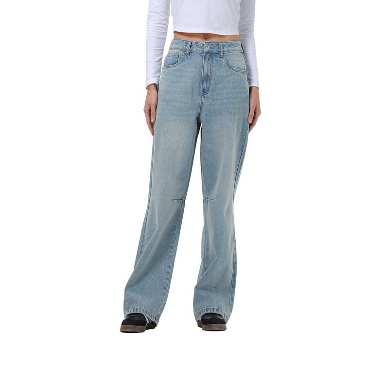 Jeans Mujer Baggy Azul-0