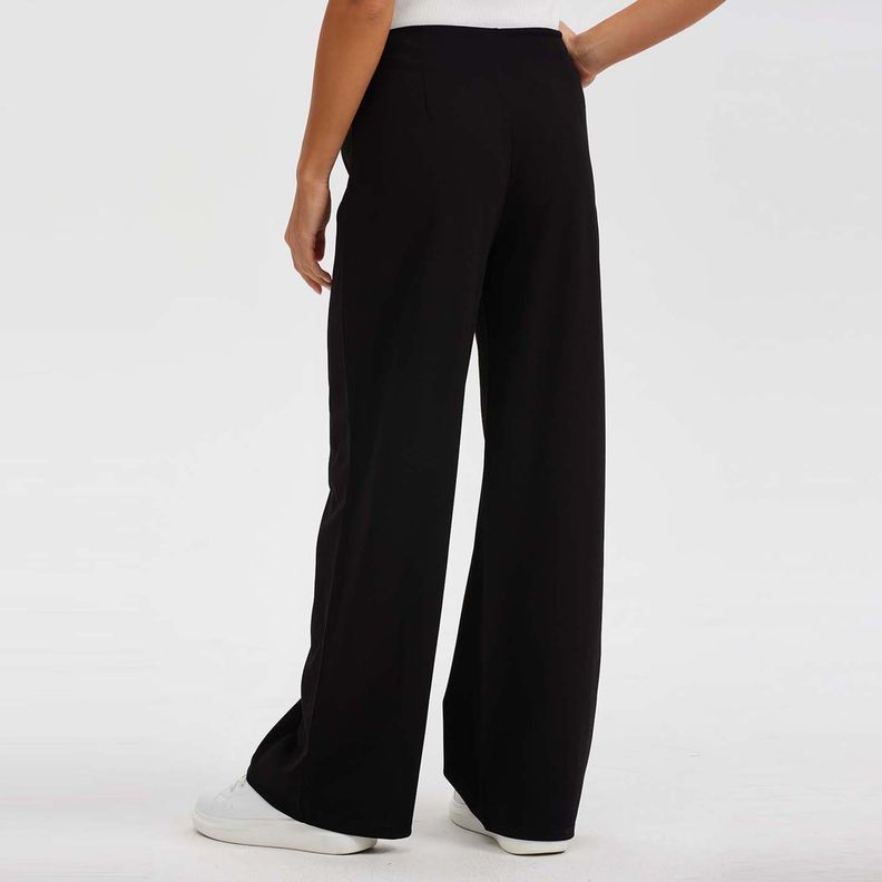 Pantalón Mujer Palazzo Cinturón Falso Negro Fashion´s Park-2