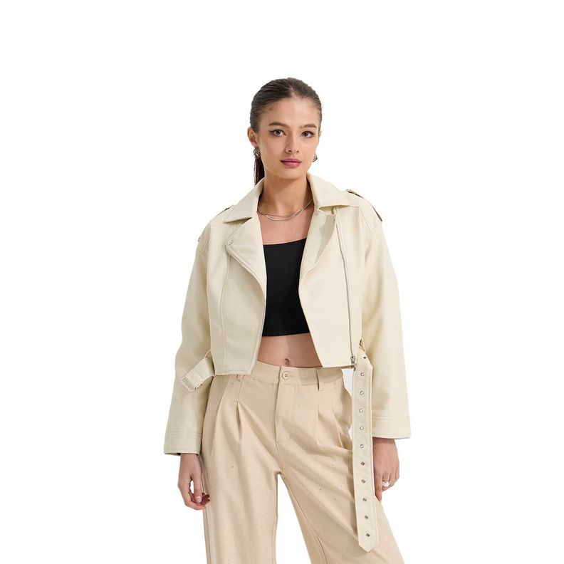 Chaqueta Mujer Biker Crudo Fashion's Park-0