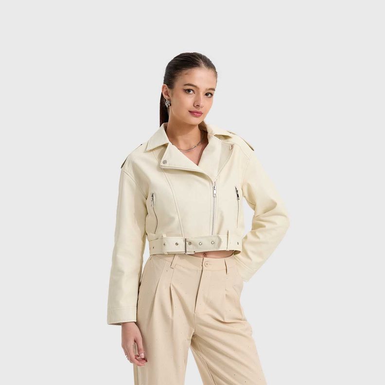 Chaqueta Mujer Biker Crudo Fashion's Park-1