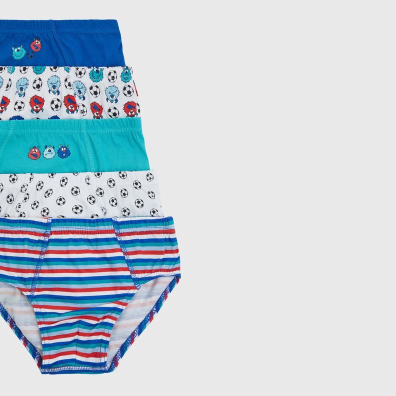 Boxer Niño Pack 5 Print Blanco-1