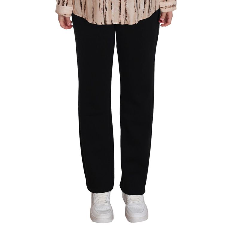 Pantalón Buzo Mujer Cordón Y Bolsillo Negro-0