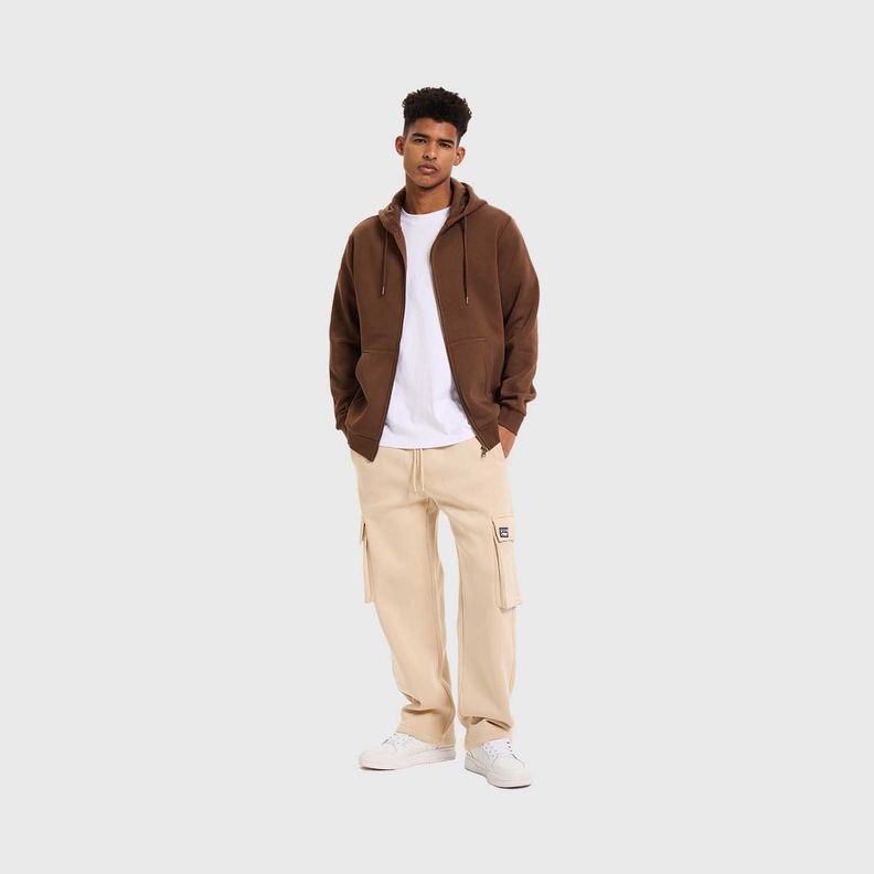 Polerón Hombre Full Zipper Básic Chocolate Fashion's Park-3