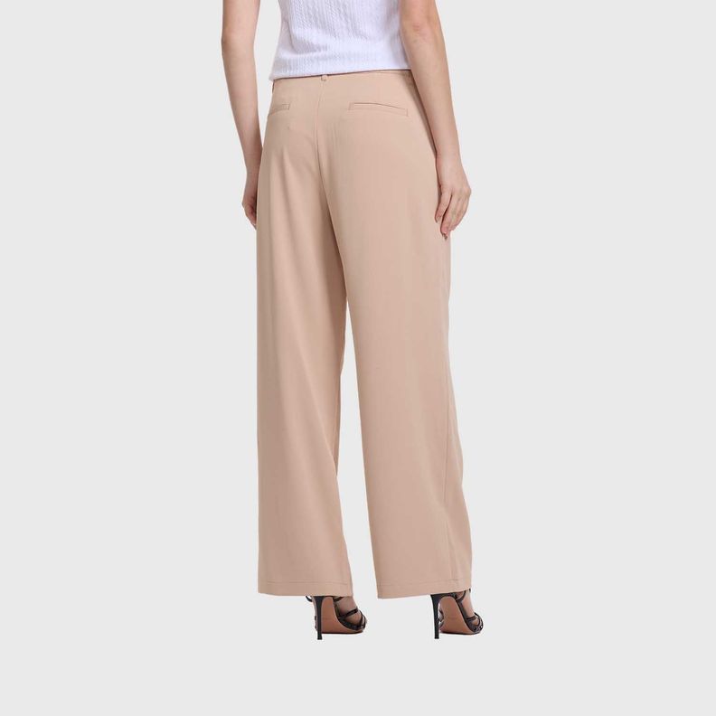 Pantalón Mujer Sastrero Calce Recto Beige Fashion's Park-2