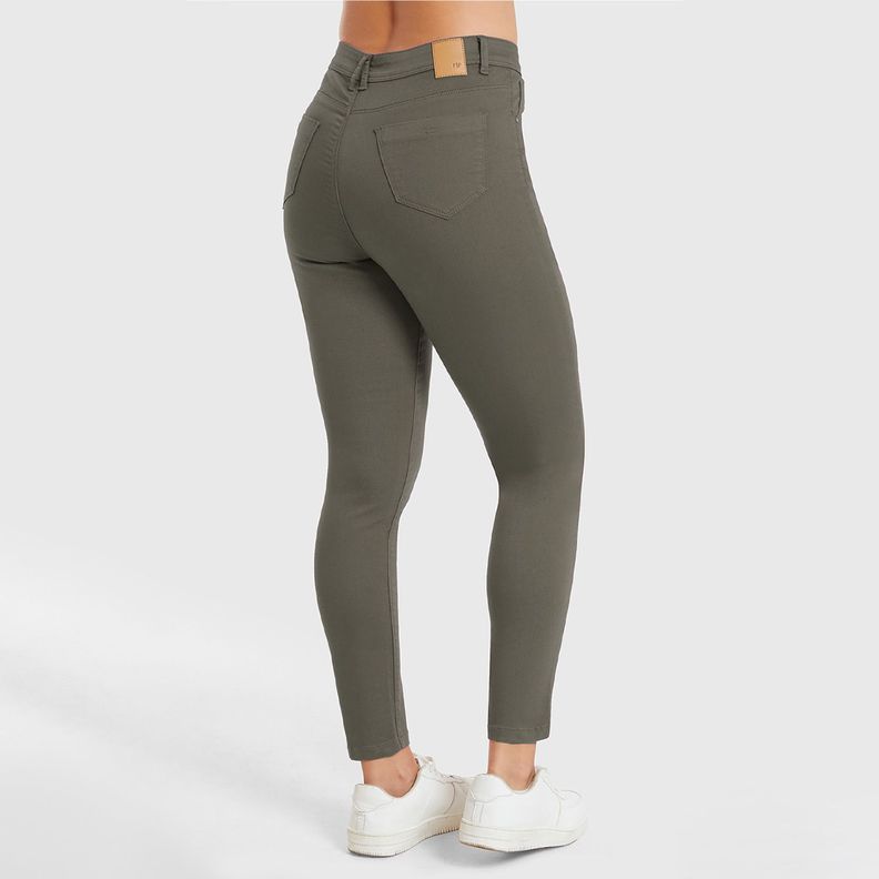 Jeans Mujer Super Skinny Verde Militar Fashion´s Park-4
