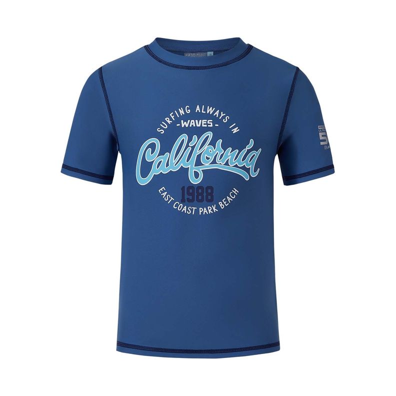 Traje De Baño Niño Polera Lycra Print Azul Fashion's Park-0