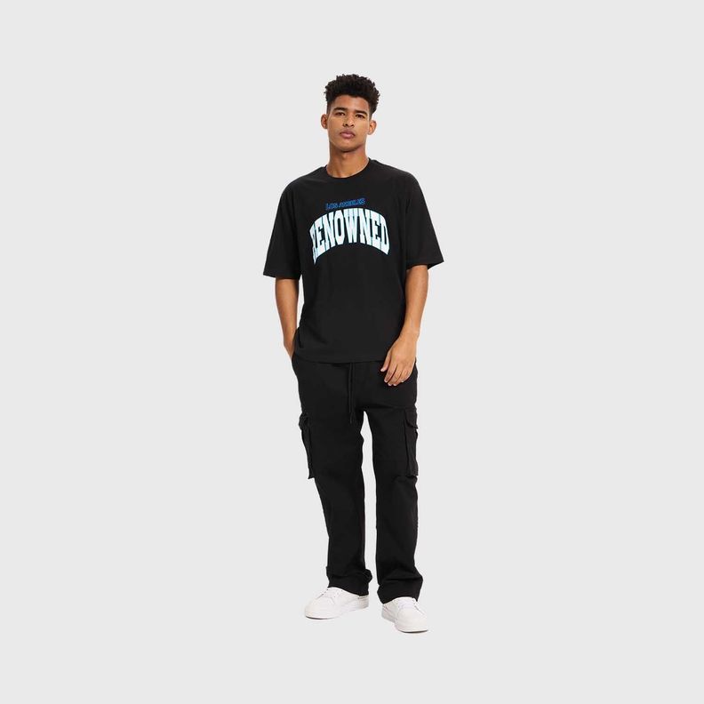 Polera Hombre Print College Negro Fashion's Park-3