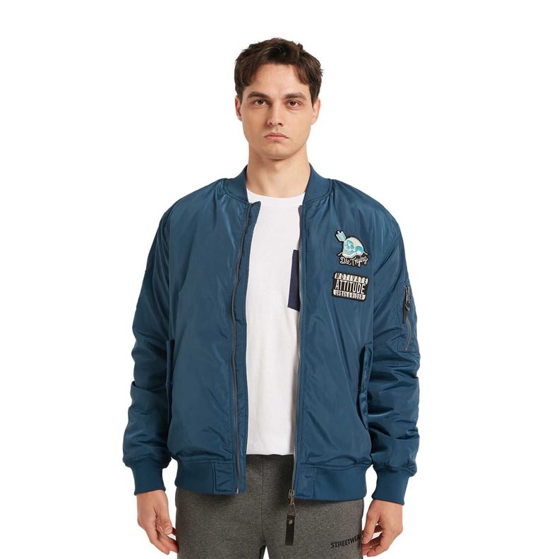 Chaqueta Hombre Bomber Azul-0