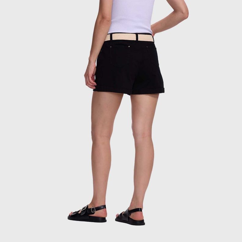 Short Mujer Con Cinturón Negro Fashion's Park-2
