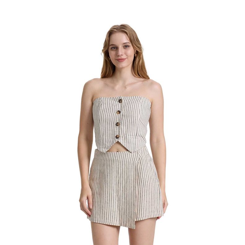 Blazer Mujer Strapless Crudo Fashions Park-0