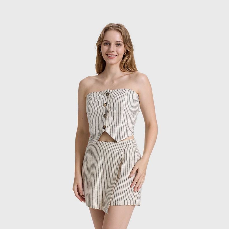 Blazer Mujer Strapless Crudo Fashions Park-1