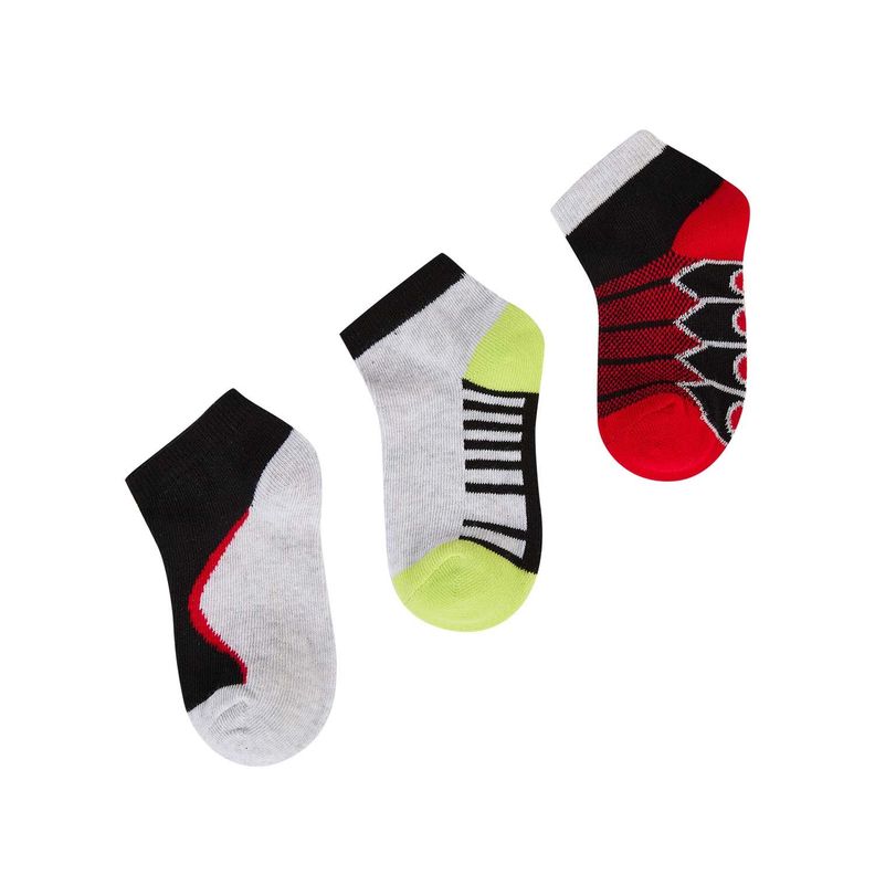 Calceta Deportiva Niño Tripack Verde Fashion's Park-0