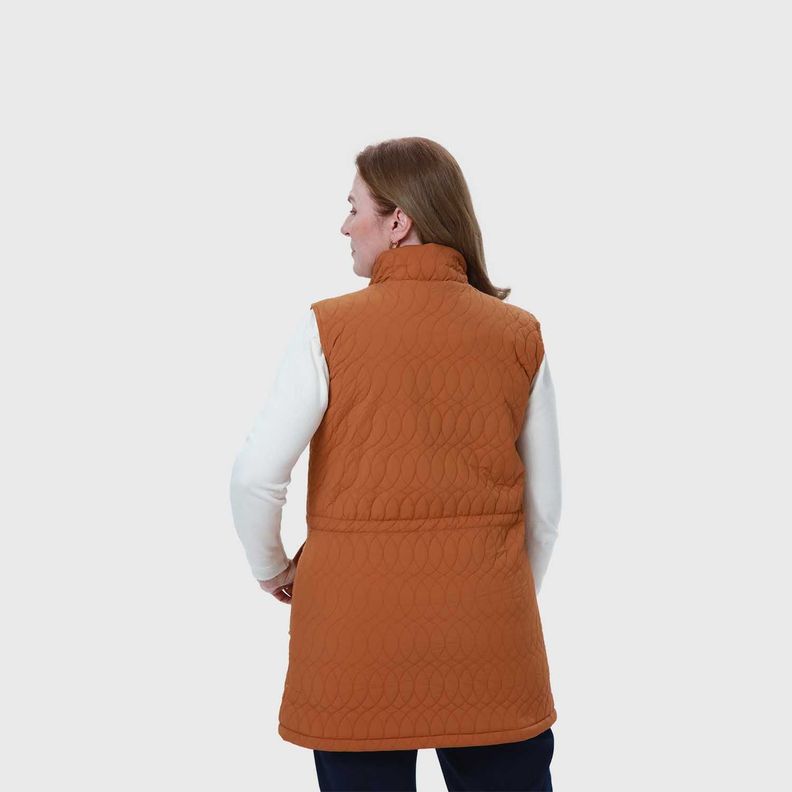 Parka Mujer Casual Larga Camel-2