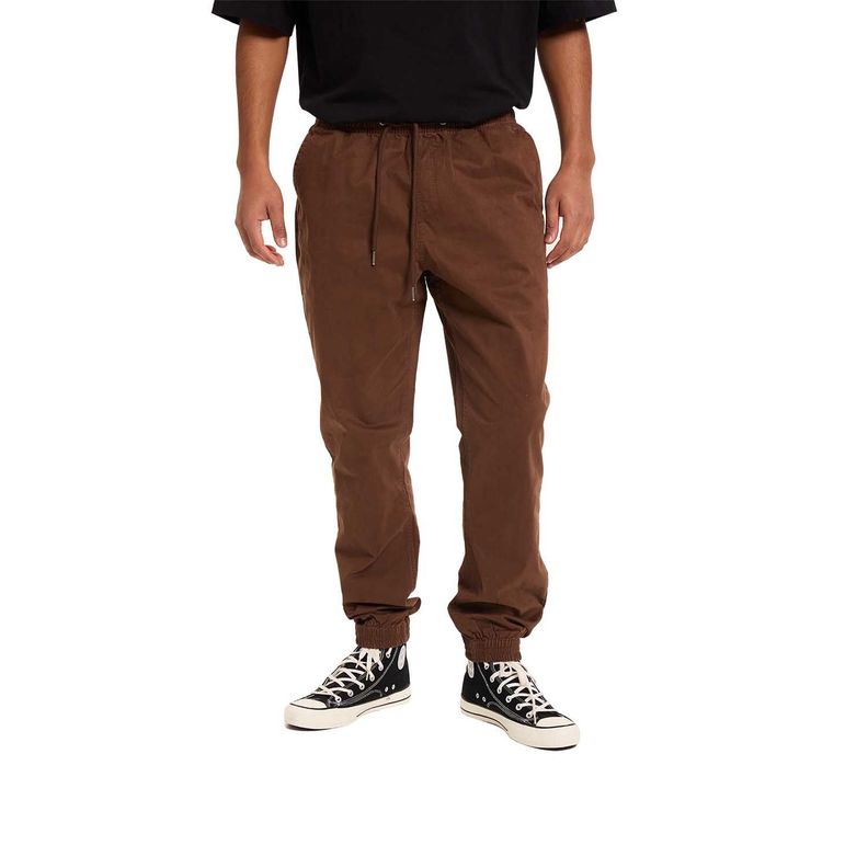 Pantalón Hombre Jogger Twill Chocolate Fashion's Park-0
