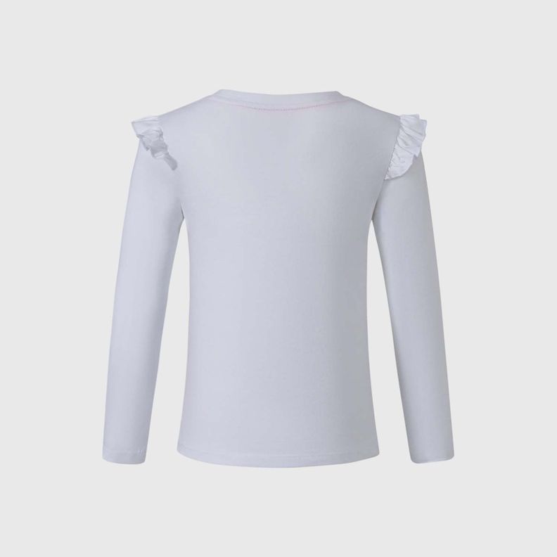 Polera Niña Vuelos Lentejuela Blanco Fashion's Park-1
