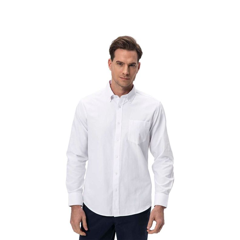 Camisa Hombre Oxford Blanco Fashion's Park-0