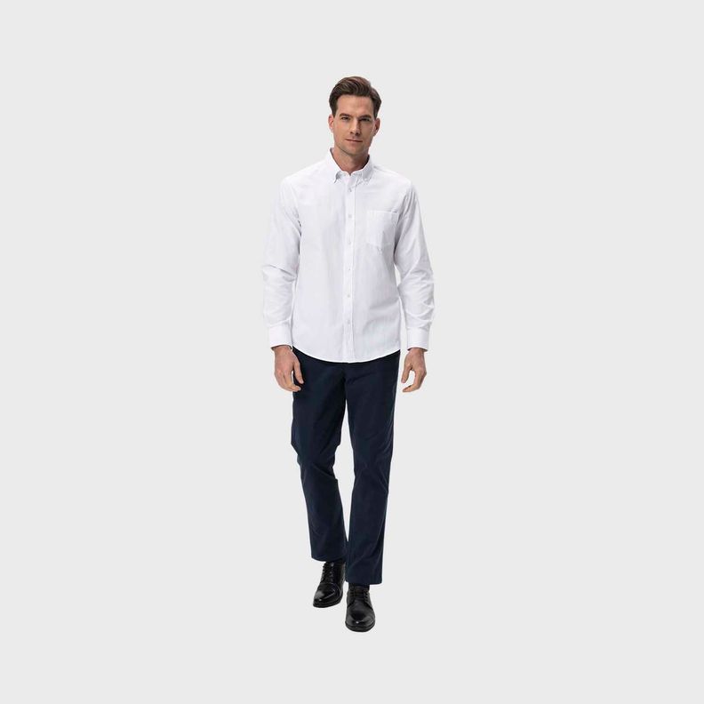 Camisa Hombre Oxford Blanco Fashion's Park-3