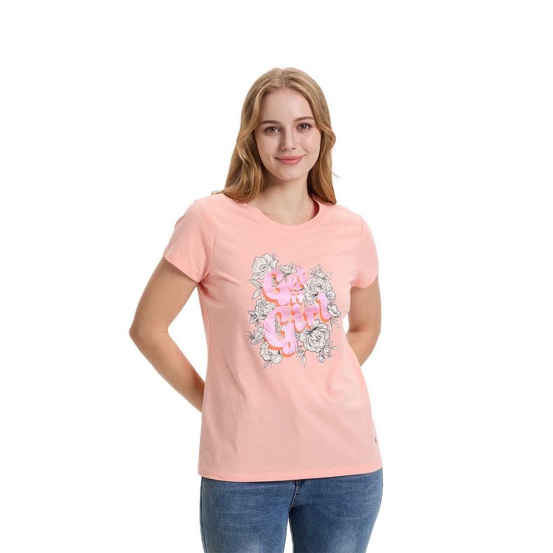 Polera Mujer Básica Print Damasco Fashions Park-0