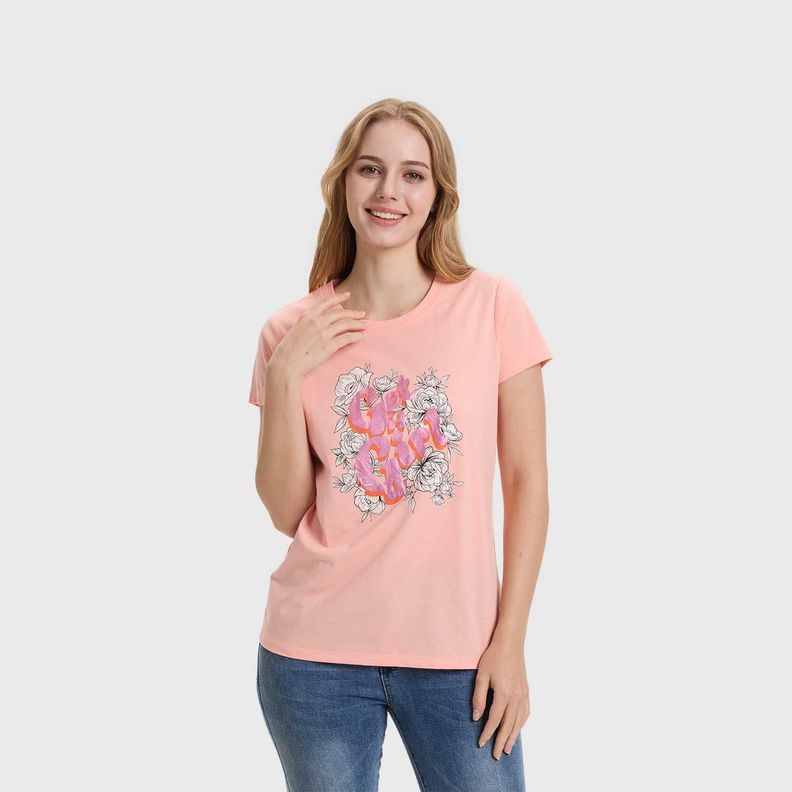 Polera Mujer Básica Print Damasco Fashions Park-1