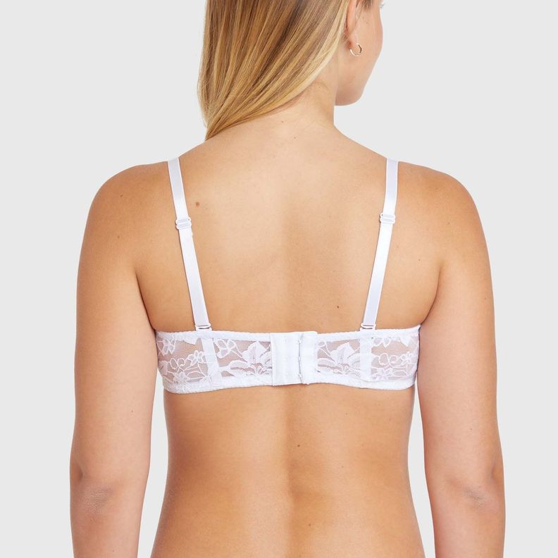 Sostén Strapless Encaje Blanco Mujer-1