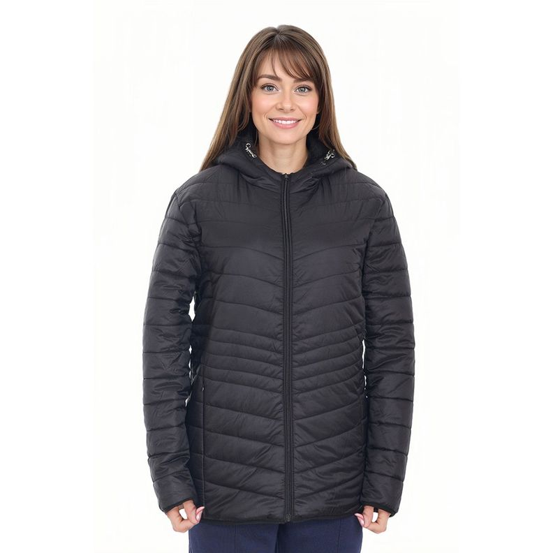 Parka Mujer Con Chiporro Negro-0